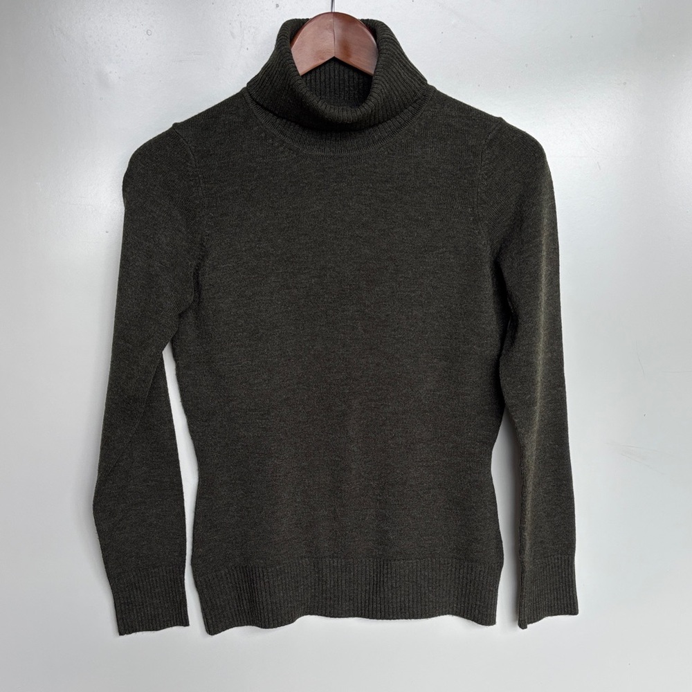Olive Green Turtleneck Sweater